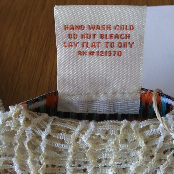 Flying Tomato | Fancy Knit Racerback Tan and White Tank | S | New - Picture 7 of 13